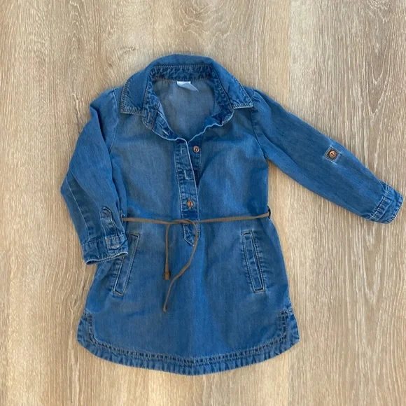 Dresses | Carters Toddler Girl Denim Dress 2t Great Condition | Poshmark